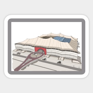 Sketching of Stadium Qatar Sticker